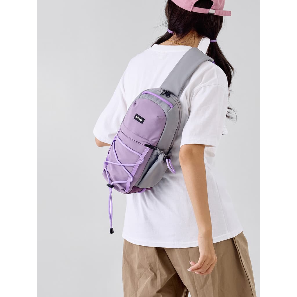Street Wear saco de peito de alto valor feminino esportes ao ar livre contraste cor saco do mensageiro único ciclismo ca