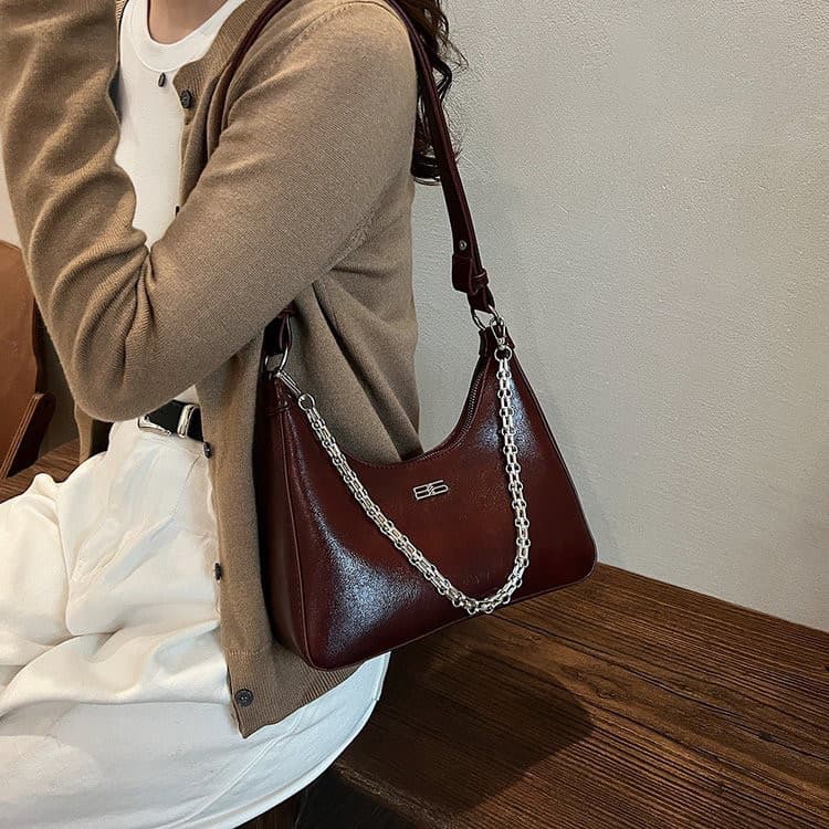 bolsa feminina Bolsa Bolsa francesa nas axilas feminina 2024 outono inverno novo estilo Retro crescente saco moda corren