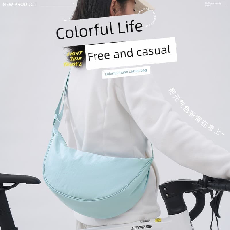 Saco de pano de náilon ao ar livre saco do mensageiro crescente feminino Casual saco ciclismo Commuter ombro simples lev