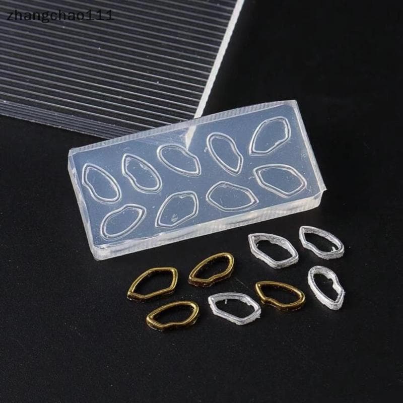 [Z] Molde De Silicone Macio Para Arte Em Unhas , Moldes De Borda Oca Irregular , 3D , Modelo De Design De Acessórios Sal