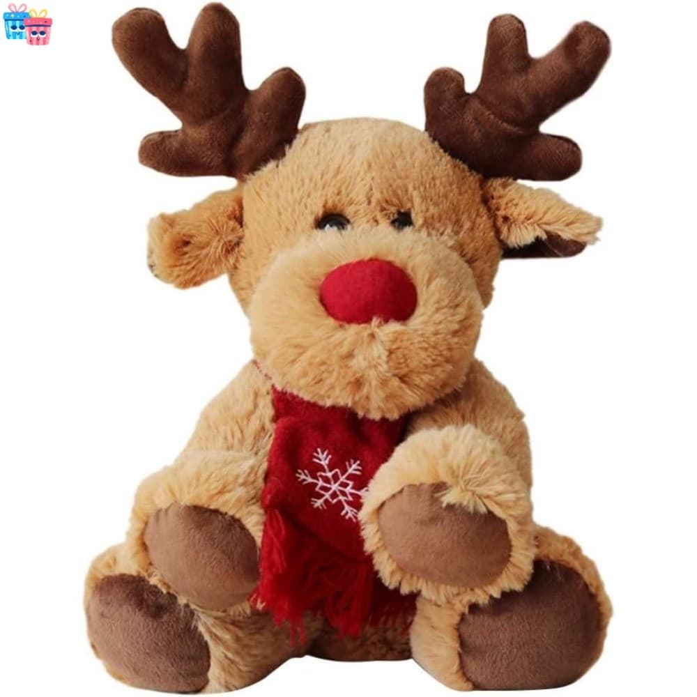 Brinquedo De Pelúcia De Rena Toyvian De 11.4 Polegadas Bicho Macio Sentado Feito De Caxemira E Algodão PP Boneca Rudolph