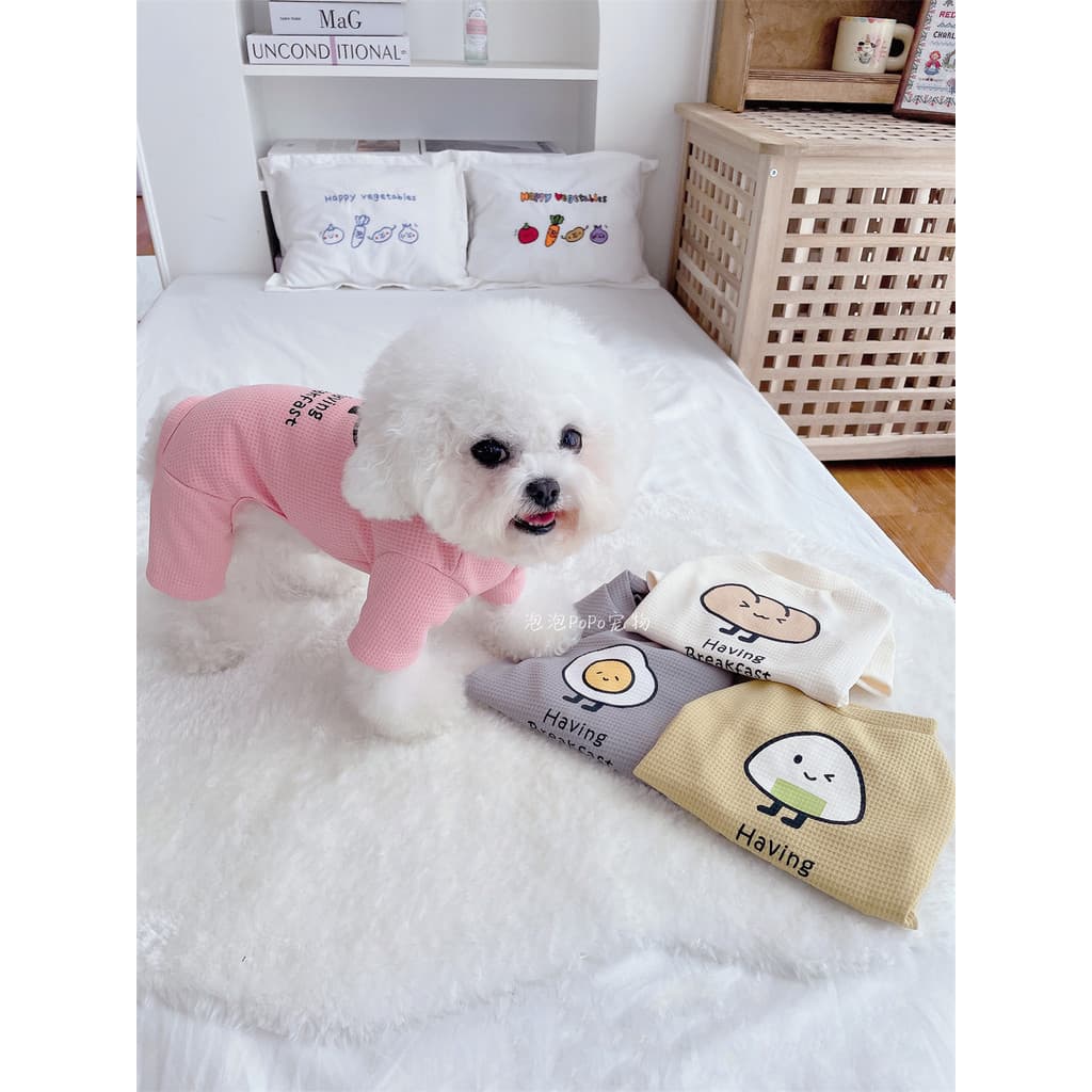 Roupas para animais de estimação roupas de quatro patas camisa de fundo do cão roupas de quatro patas para casa C