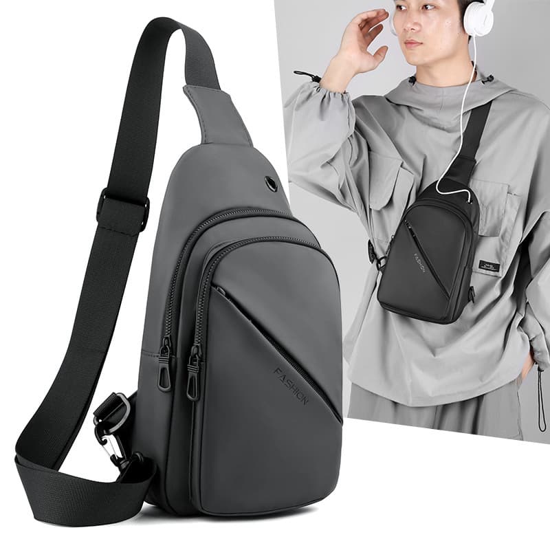 Nova bolsa de peito masculina moda na moda bolsa de ombro Diagonal simples mochila masculina simples Casual Cross-body a