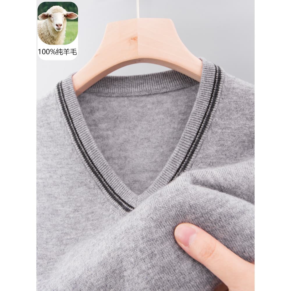 Homens idosos de meia-idade malha colete de meia-idade pai usar camisola outono inverno novo estilo