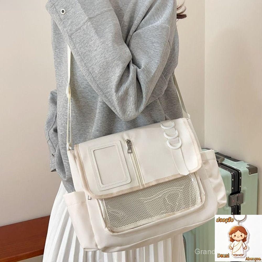 Itabag De Cor Sólida , Bolsa Com Zíper Bolsas Transparentes De Nylon De Boneca De Algodão Ombro Carteira