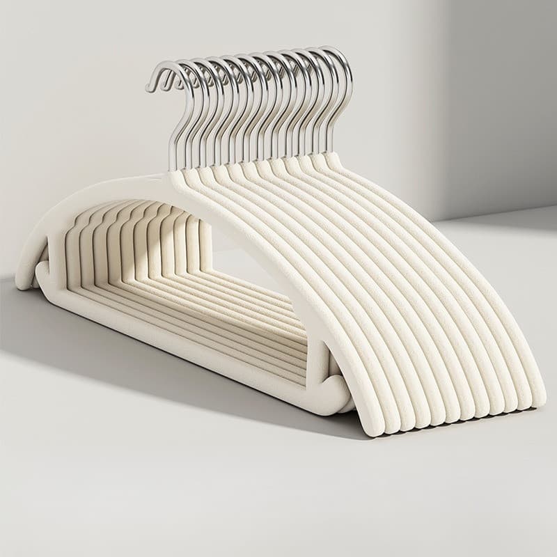 【Ideal para Organizar】[No Shoulder Marks] Cabides de Veludo - Sem Marcas/Antideslizante/Para Casa