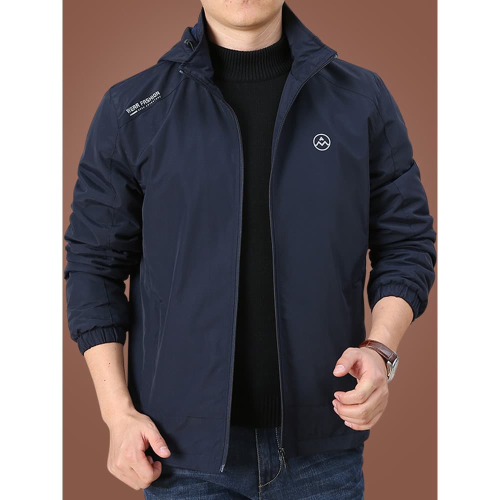 Jaqueta de forro de lã masculina outono inverno gola masculina jaqueta Casual primavera outono roupas masculinas 2025 no