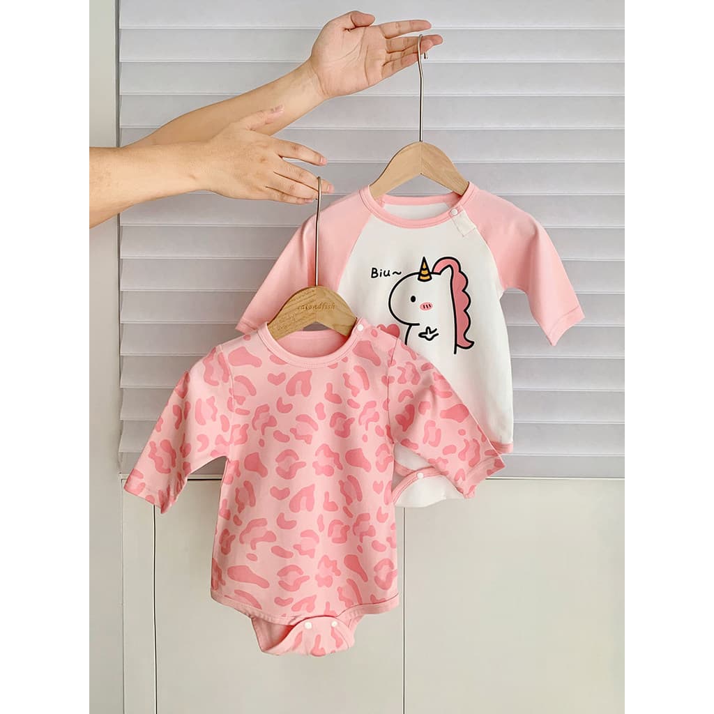 Bebê outono de manga comprida macacão do bebê meninas puro algodão triângulo macacão do bebê recém-nascido pijamas prima