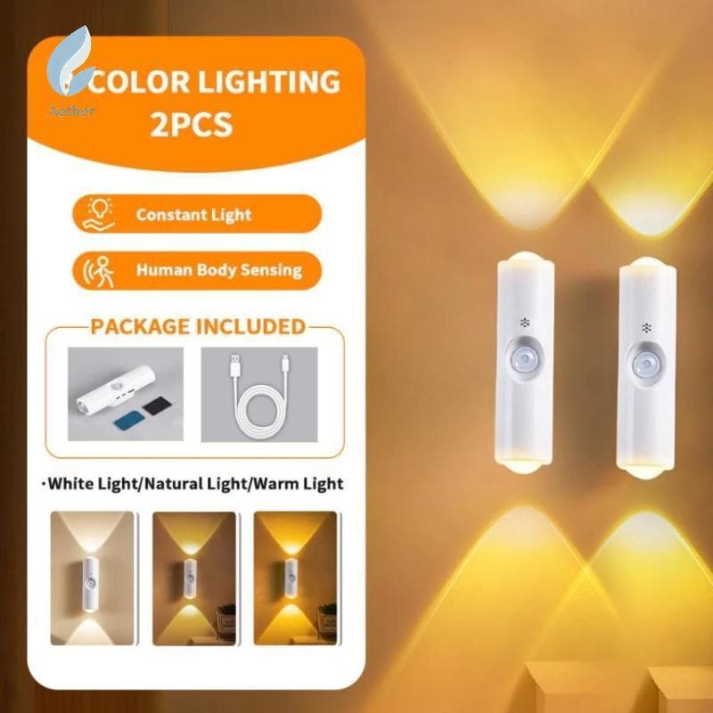 Lâmpada De Parede Magnética LED Recarregável Elegante Aether Com Sensor De Movimento Para Quartos Novo