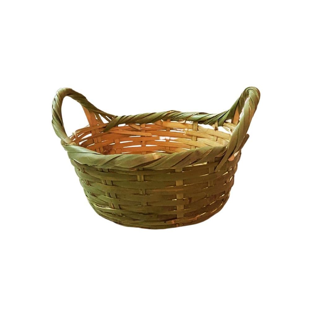 Cesto Alegria Artesanal de Bambu - 30cm com Alça