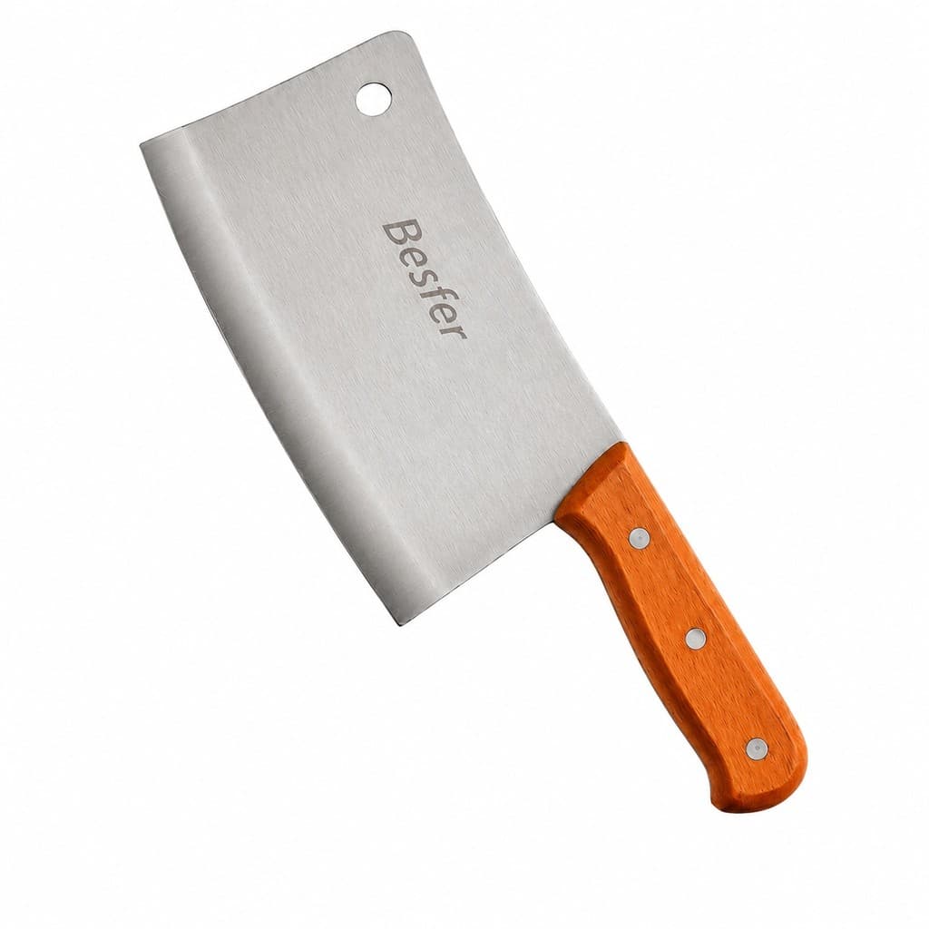 Cutelo Profissional Full Tang Aço Inox Cabo Madeira