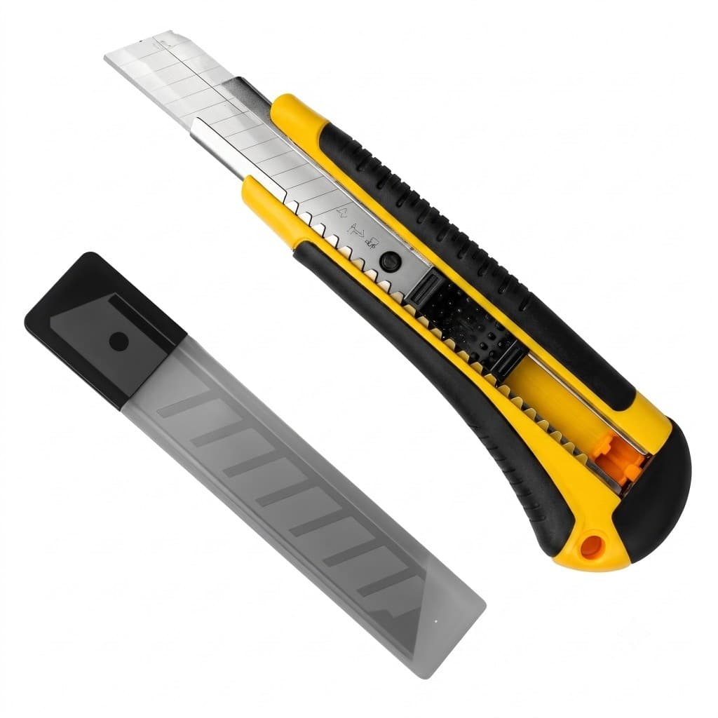 Estilete Emborrachado Profissional + 5 Lâminas - A007