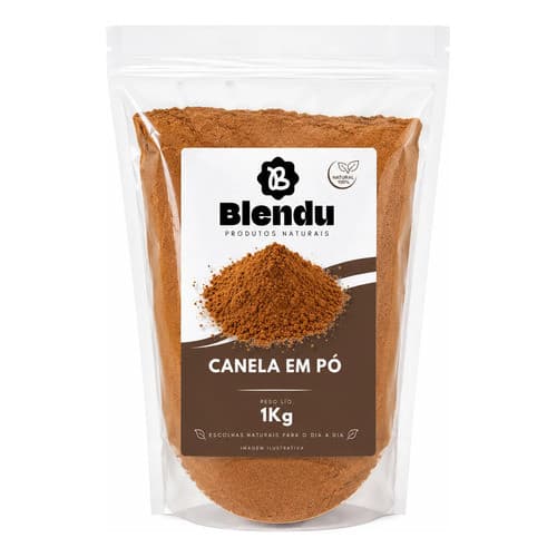 Canela Em Pó Blendu 1kg 100% Natural Pura Tempero Culinário Para Bolos, Doces e Receitas