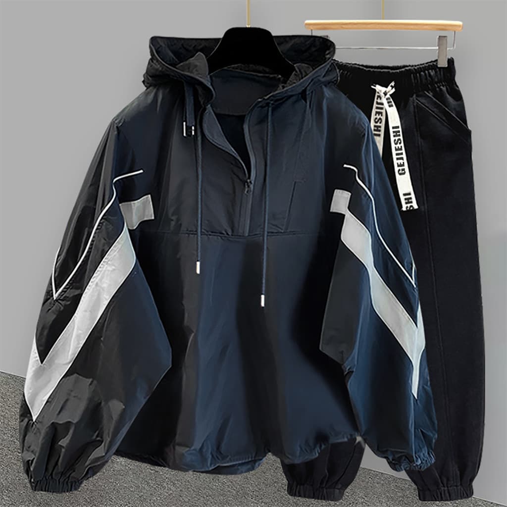 Primavera outono com capuz de manga comprida blusão terno masculino feminino versão coreana na moda solto Casual All-Mat