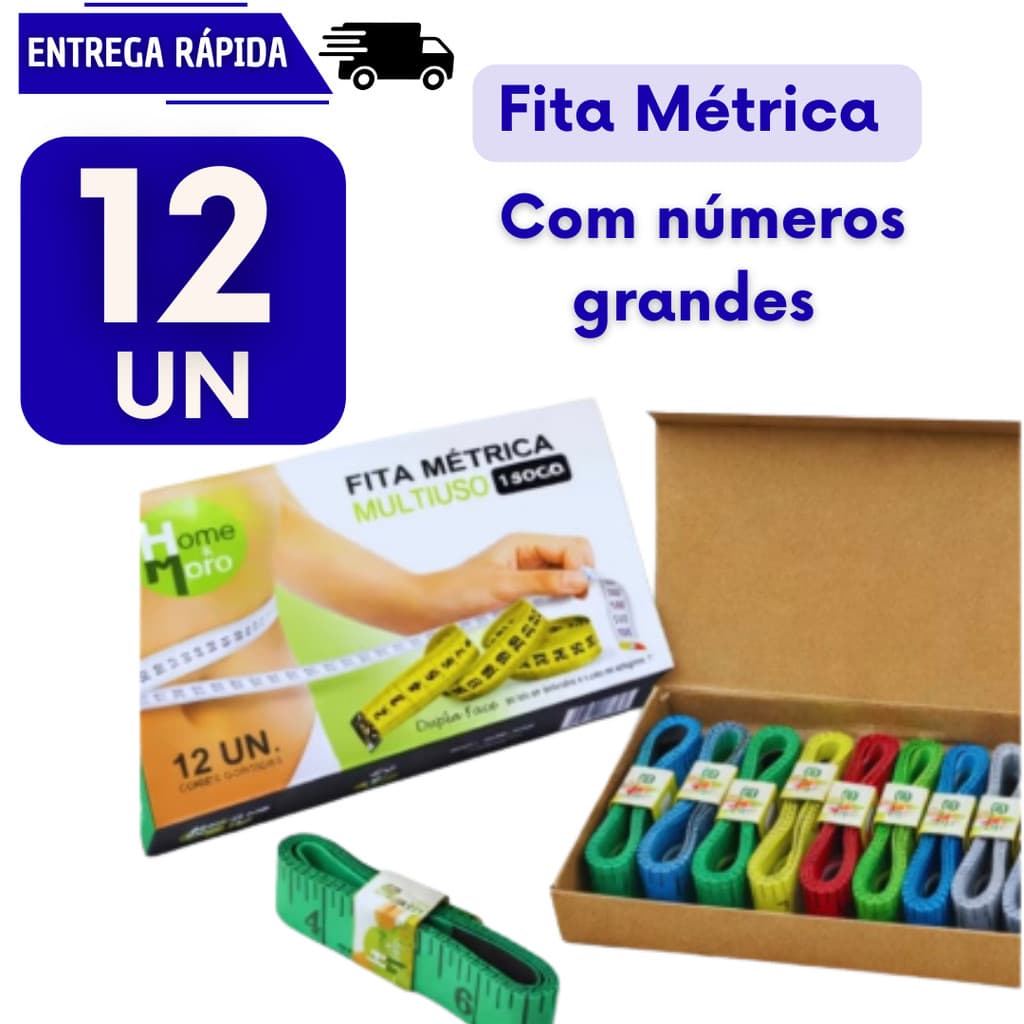 Conjunto 12 Fita Metrica 150cm Corporal Costureira Costura Fitness Medição Corpo Flexível Fitas Trenas Metricas Corpo