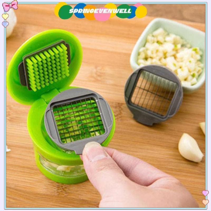 [springevenwell] Cozinha Pressionando Vegetal Cebola Alho Fatiador De Alimentos Cortador Descascador Dicer Novo