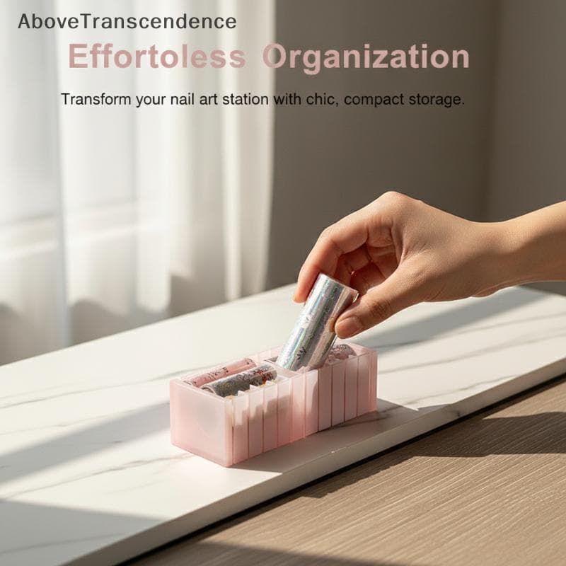 1 Conjunto De Folhas De Unha Gradiente , Caixa De Armazenamento De Folha De Transferência , Suporte Multipartment Para U