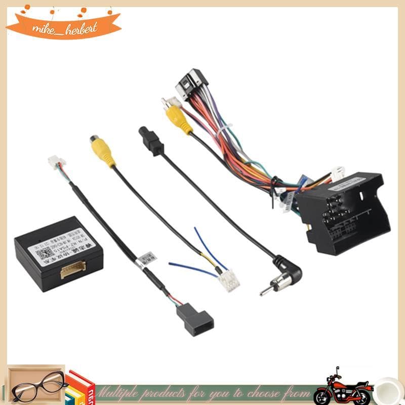 Áudio Estéreo Do Carro 16 Pinos Adaptador De Cablagem De Energia Android + Caixa Canbus Para 3008/2008/C4/C3 XR/C5/DS6