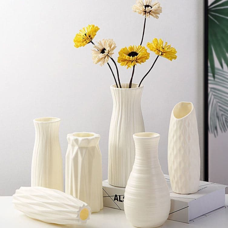 🚗Entrega rápida🚗Pedido mínimo de 2 peças.Vaso de plástico estilo nórdico para decoração de casa.Vaso artificial durável