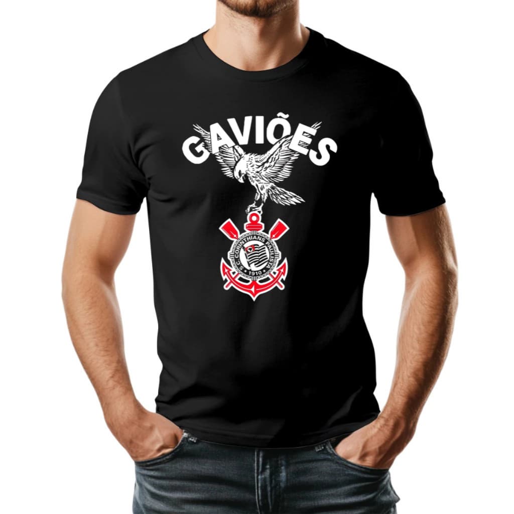 Camiseta Masculina Gaviões Camisa Do Corinthians