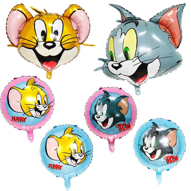 Tom E Jerry Cartoon Anime Aniversário Brinquedo Infantil Festa De Balão De Filme De Alumínio