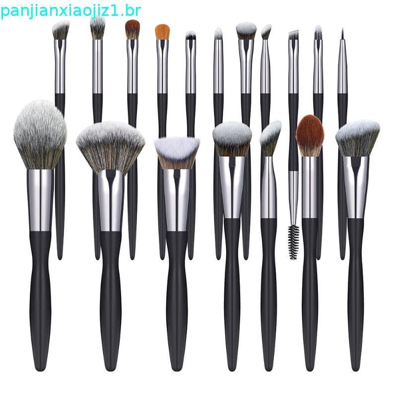 Conjunto De Pincéis De Maquiagem Premium , 16 Peças , Com Estojo , Veganos Profissionais Macios Para Contorno De Mistura