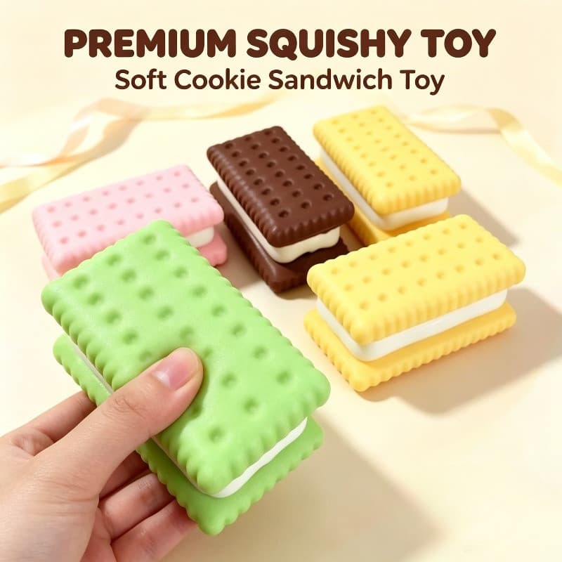 Squishy Em Camadas Sanduíche Bolo Espremer Brinquedo Lento Subindo Pegajoso Alívio Do Estresse Super Macio Comida Criati