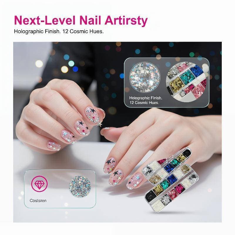 TB-Nail Star Shape Art Glitter Lantejoulas Coloridas De Cinco Pontas Para Manicure DIY Acessórios De Beleza .