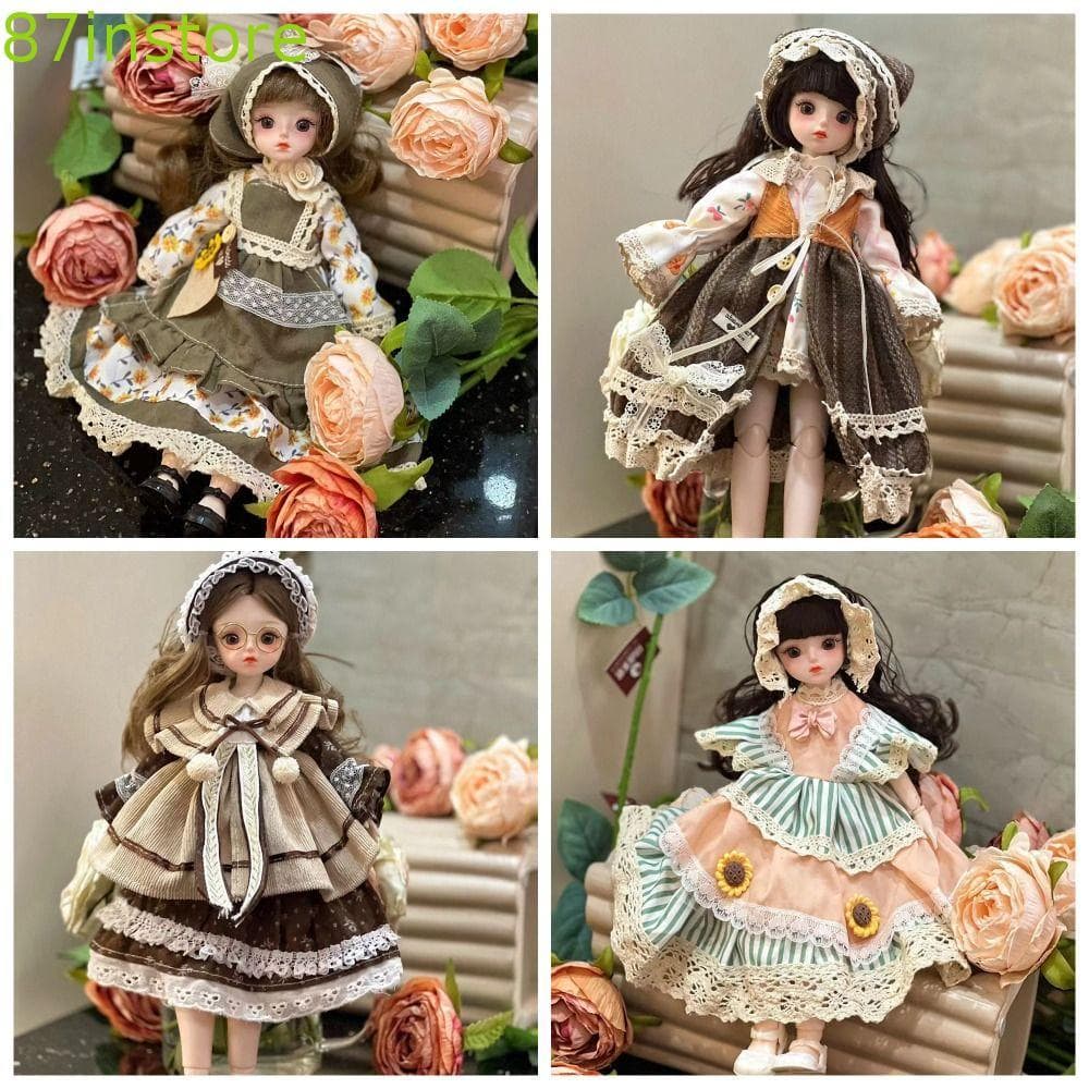 INSTORE1 Boneca BJD De 30 Cm Com Roupas , Bonecas Salto Alto 1/6 SD , Maquiagem De Peruca