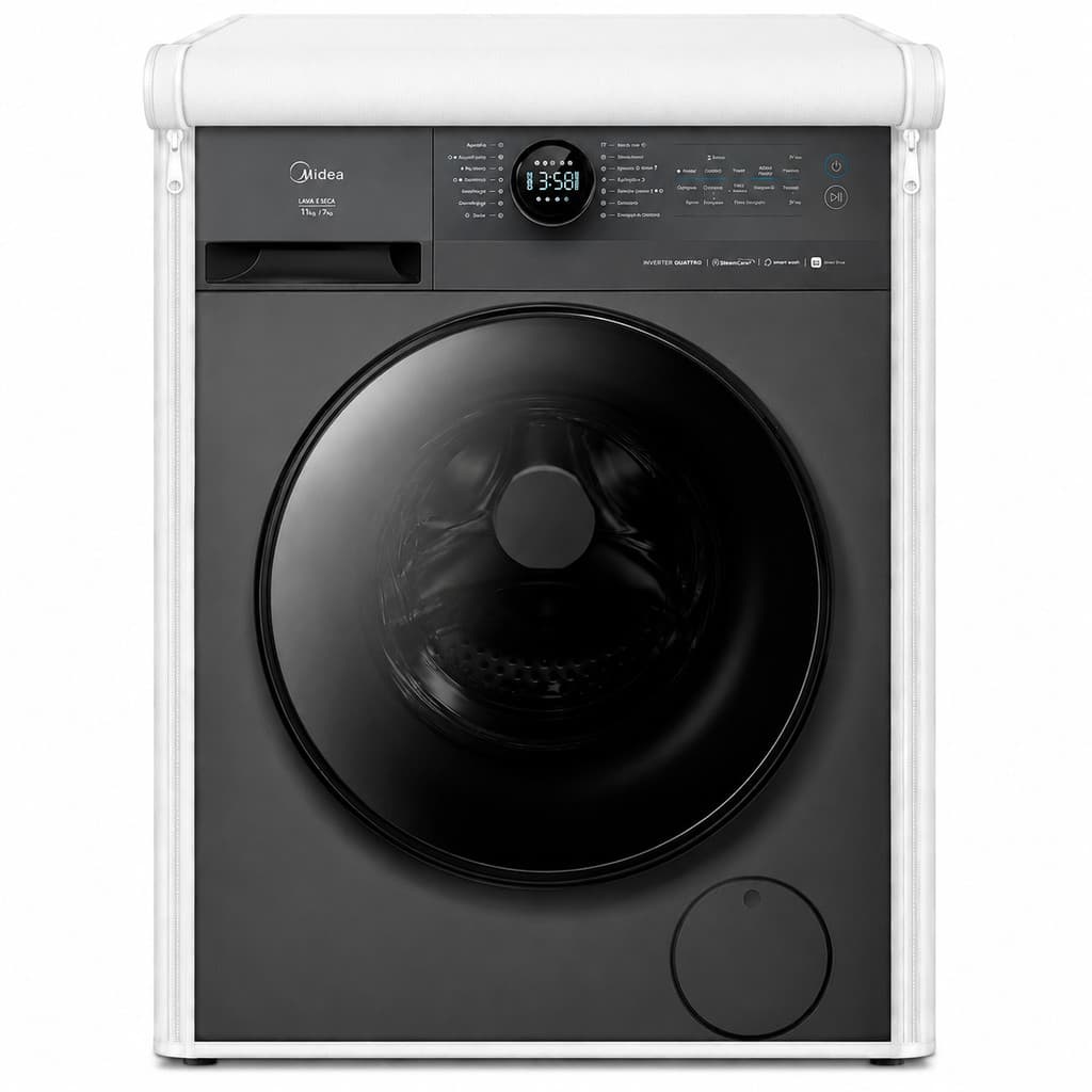 Capa Pra Lava Seca Midea 11Kg/7Kg MF201D110WB Corino Branco