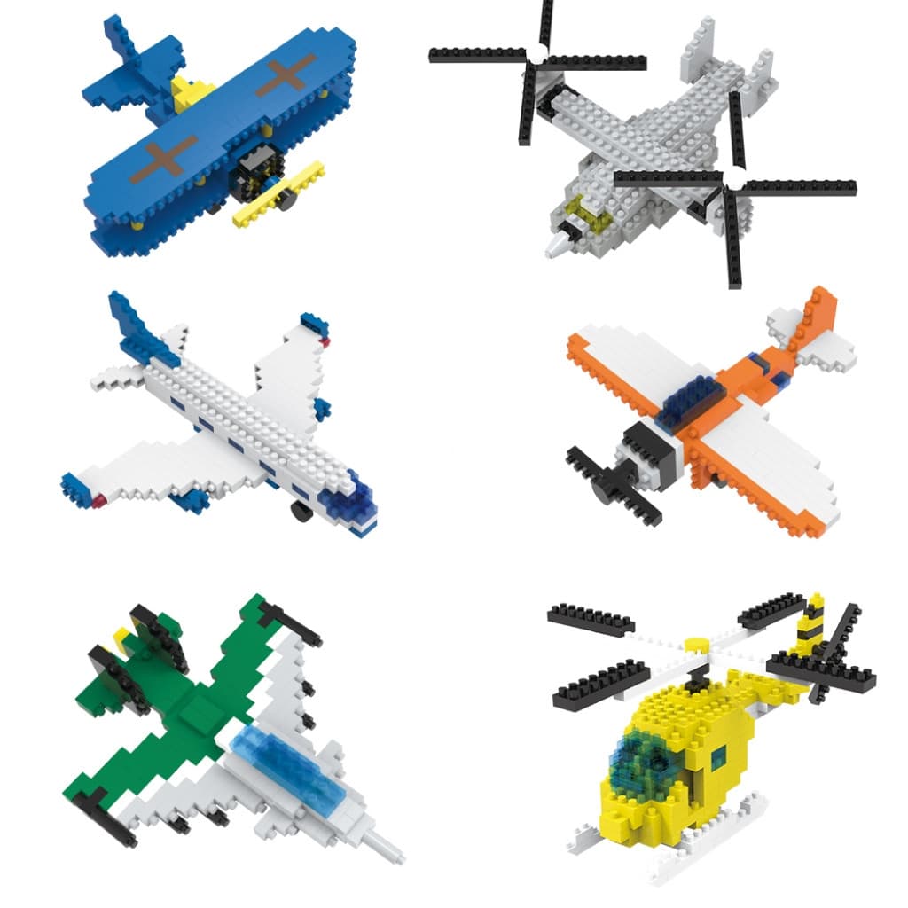 Blocos de Montar de Partículas Pequenas em Forma de Diamante, Blocos de Montar para Montagem de Aeronaves, Modelo de Avi