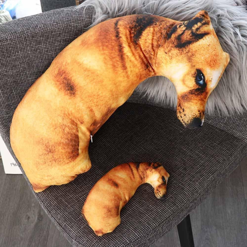 SUNDANCE Lifelike Animal Throw Pillow , Almofada De Pelúcia Para Cães Suaves Criativa 3D Bonita Home