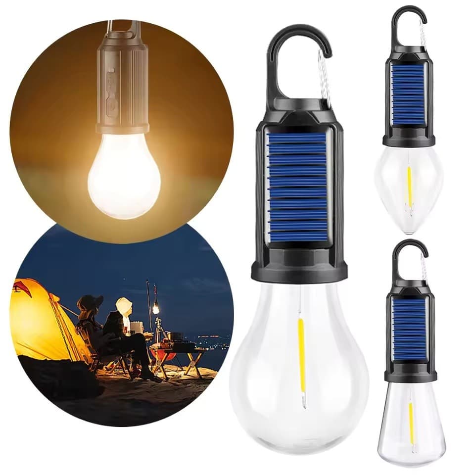 Lâmpada De Emergência solar Com LED Portátil Recarregável  Iluminacao Ajustável  bombom