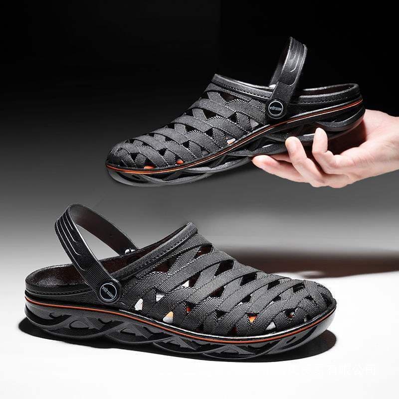 2026 buracos chinelos masculinos respirável dupla utilização Baotou versão coreana antiderrapante Chef trabalho esportes