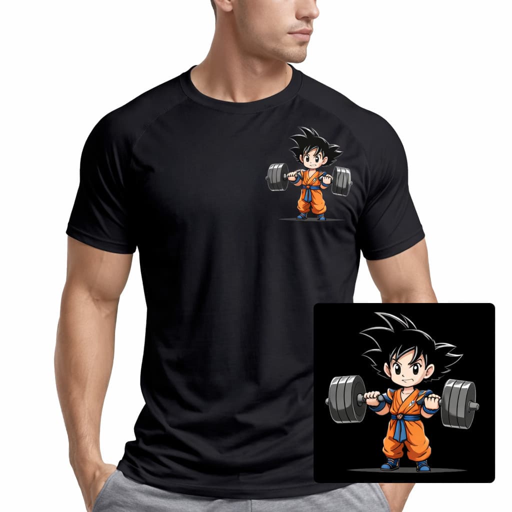 Camiseta Dry Fit Masculina  Drangon Ball P/Treino Atividade Física Envio Imediato