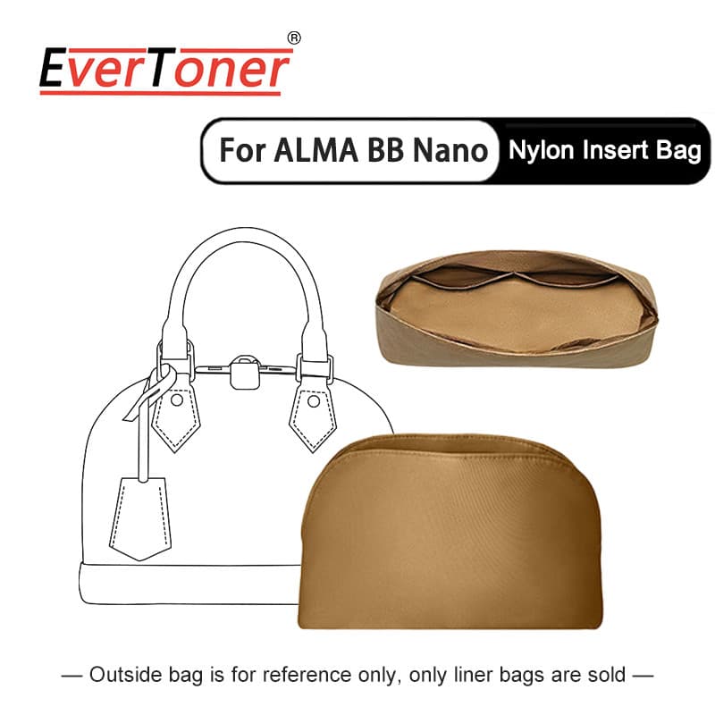 Inserção Organizadora De Bolsa De Nylon EverToner Para ALMA Nano BB , Leve Com Forro Interno
