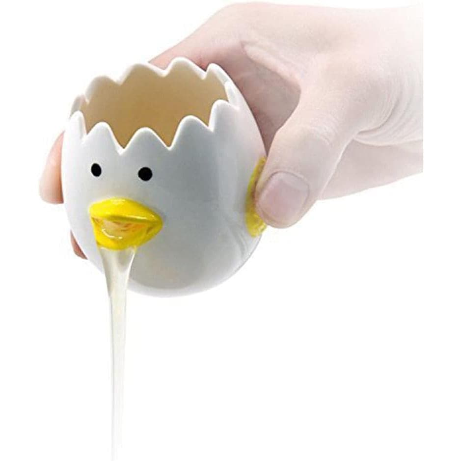 Separador de Ovos LuoCoCo, Separador de Gema e Clara de Ovo em Cerâmica, Filtro e Divisor de Ovos Pequeno e Prático para
