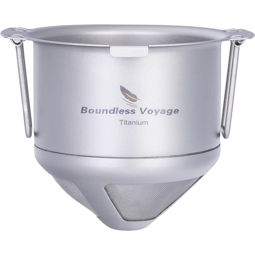 Boundless Journey Filtro de Café de Titânio, Filtro de Café Reutilizável, Papel Filtro de Café Ultraleve, Po
