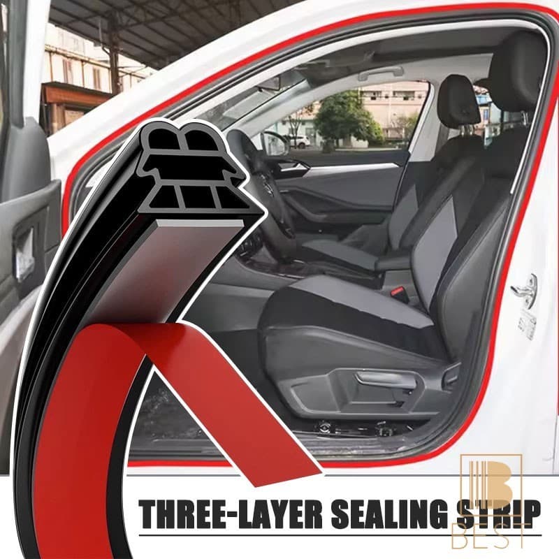 Tira De Borracha Para Vedação De Porta De Carro De 3 Camadas-Faixa Climática À Prova De Som D'água Capô E-Malas