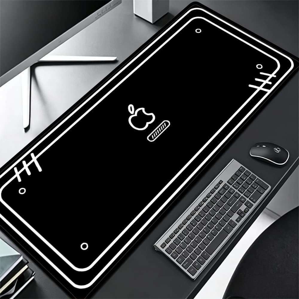 Grande Jogo Mouse Pad Antiderrapante 80X30 CM Impressões Personalizadas Mousepad Borda Costurada Logotipo Da Apple KK2