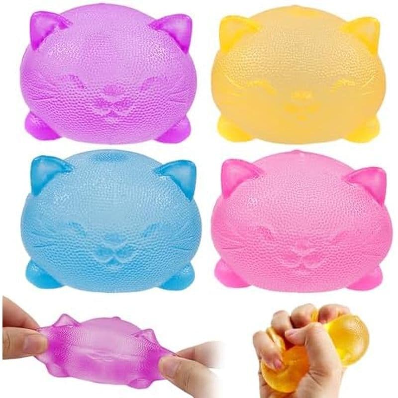 4 Peças De Brinquedos Moles De Cubo De Inquietação De Textura De Cor , Bolas De Estresse De Aperto Para Crianças , Adult