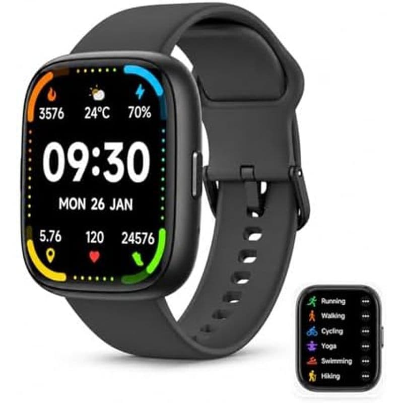 smartwatch OSTARK Com Alexa Integrado Em Tela De Toque uni De 1.83 " , Chamadas , Monitoramento Cardíaco e , Sono SpO2 ,