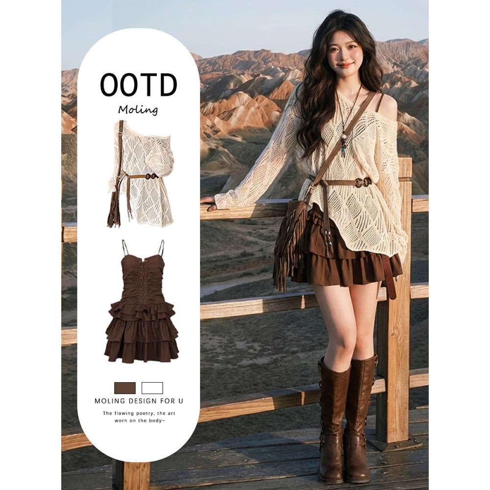 Vestido de viagem: Summer Melade especialmente linda saia pequena com cintura
