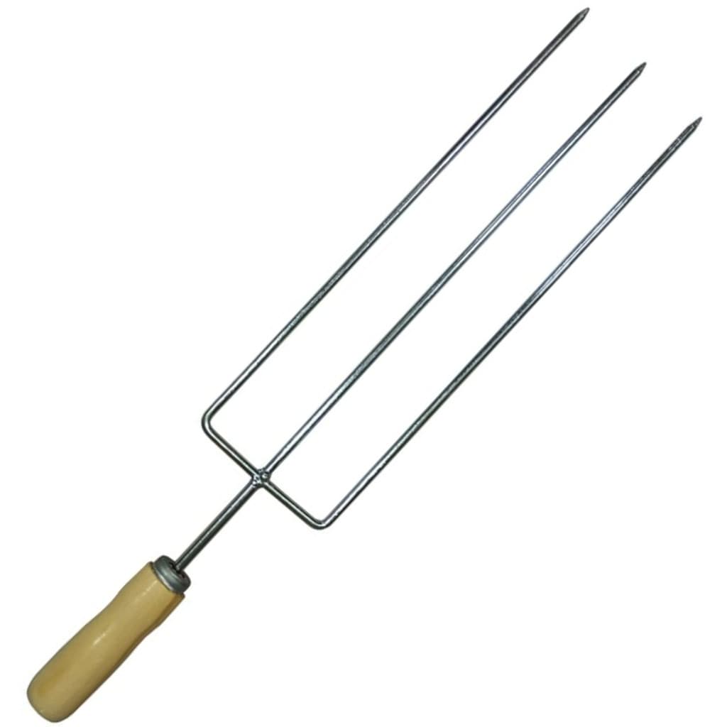 Espeto Triplo Tridente 60 cm para Peças Inteiras Aço 6mm Churrasqueira