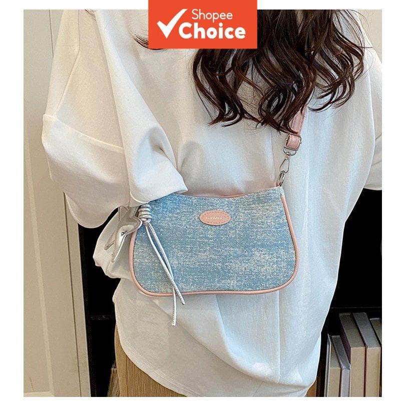 Corrente de pérola jeans pequena bolsa quadrada | 2026 bolsa tiracolo minimalista da moda para mulheres