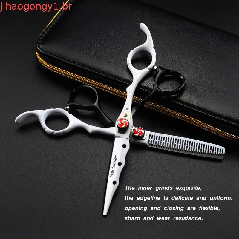 Tesoura Para Cortar Cabelo 6.0 Polegadas Barbeiro Des @ @ Bas @ @ Te Tesoura Kit De Cabeleireiro Barbeiro Profissional
