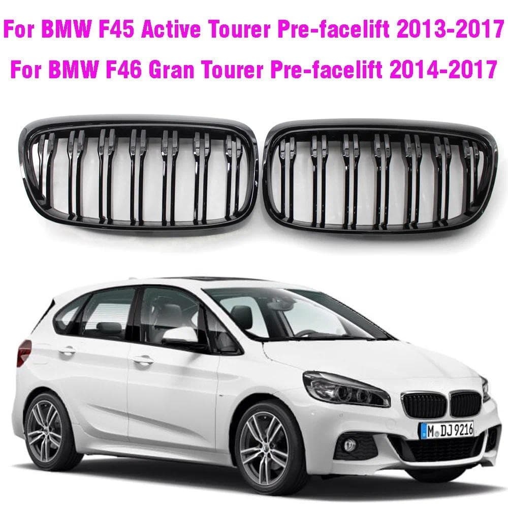 Malha Preta Da Grade Dianteira Para BMW F45 2 Série 5 Assento Ativo Tourer E 7 Assentos F46 Gran Do-Choque Dianteiro 201