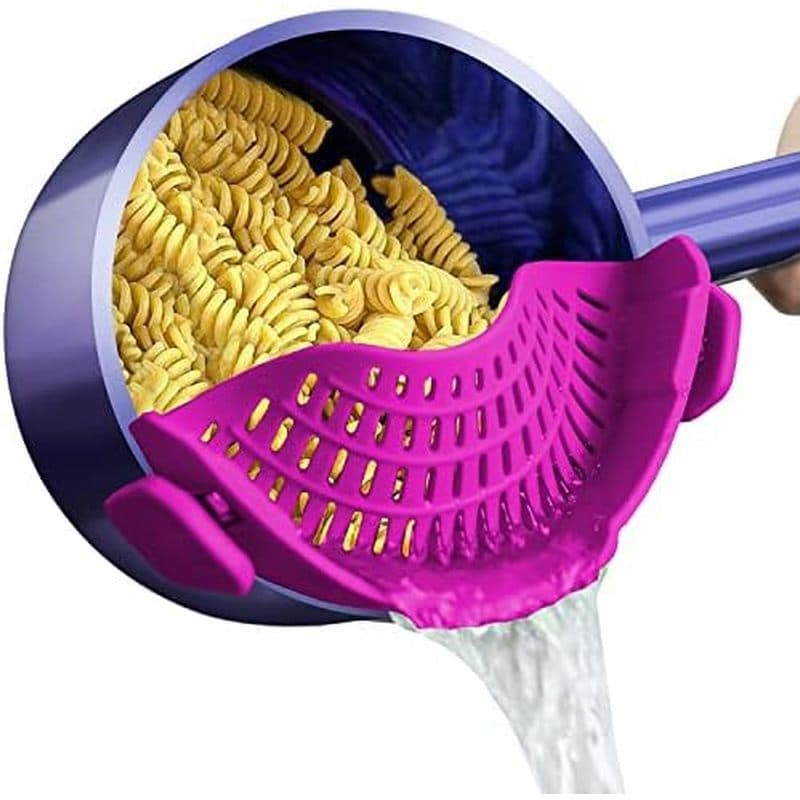 AUOON Clip On Coador De Silicone Para Todas As Panelas , Padrão 8.86 x 3.55 Pol . , Preto | Sem BPA De Qualidade Aliment