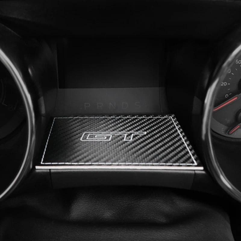 Fibra De Carbono TPIC Para Ford Mustang 2015 2016 2017 2018 2019-2023 Painel Do Anti-Poeira Almofada Guarnição Acessório