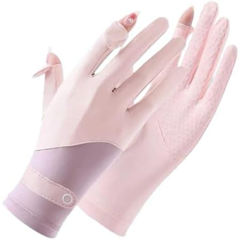 Proteção UV 2 Pares Verão Protetor Solar De Seda Gelo Feminino Respirável Antiderrapante Equitação Condução